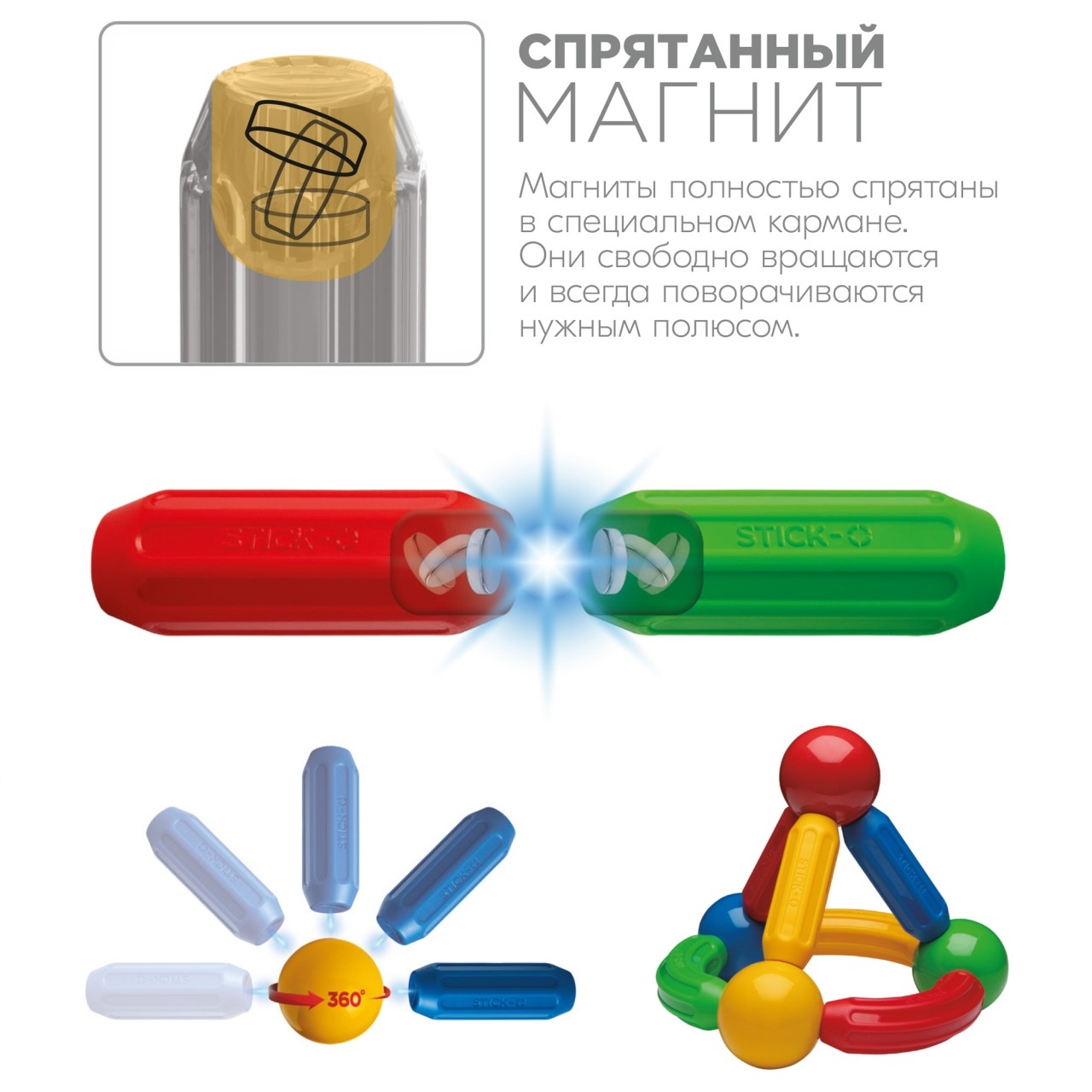 Конструктор STICK-O Basic Set 10 деталей - фото 2