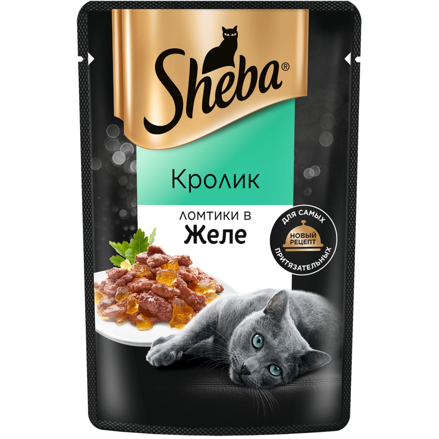 Корм для кошек Sheba 75г ломтики в желе с кроликом