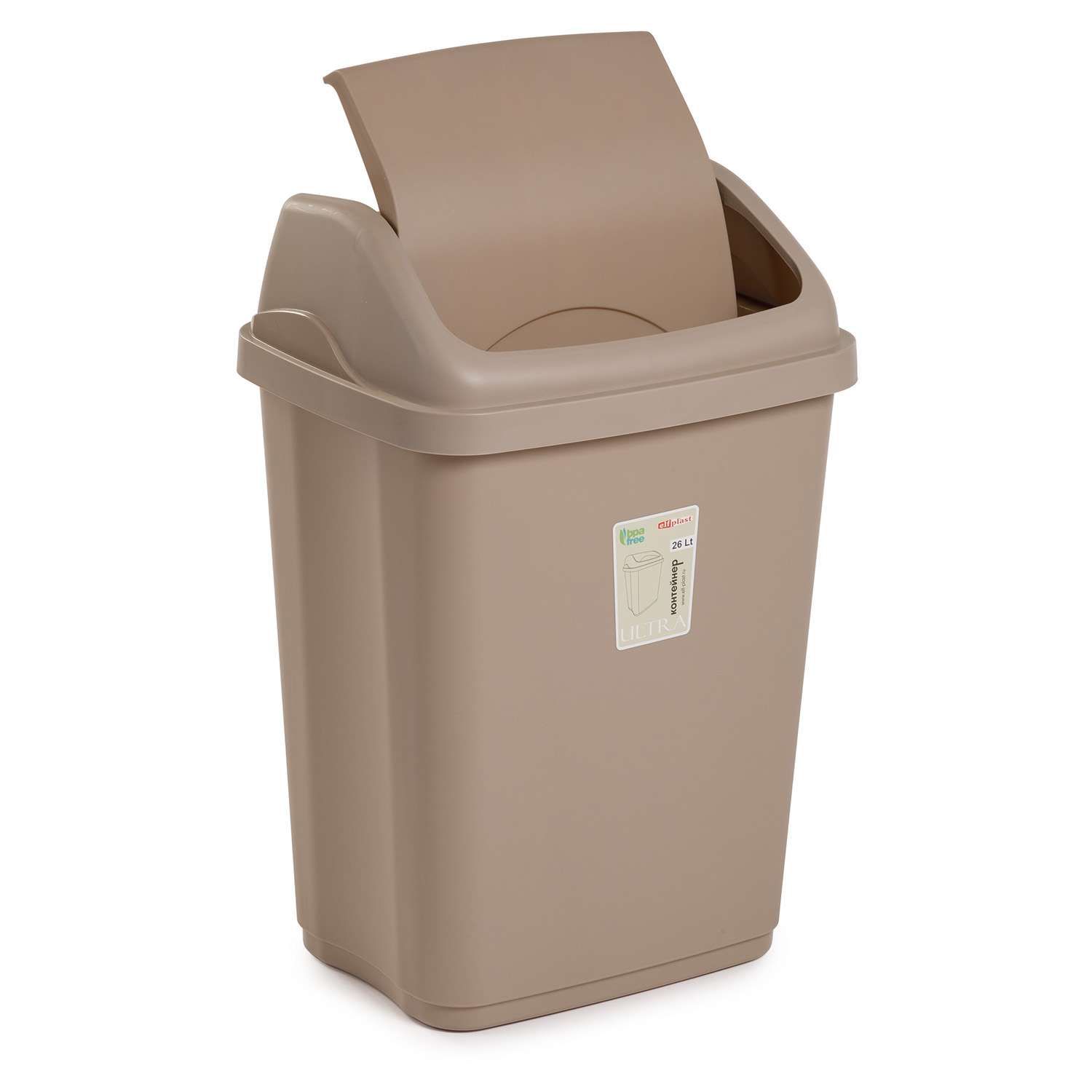 Контейнер elfplast ящик Ultra для мусора 26 л светло-коричневый - фото 4