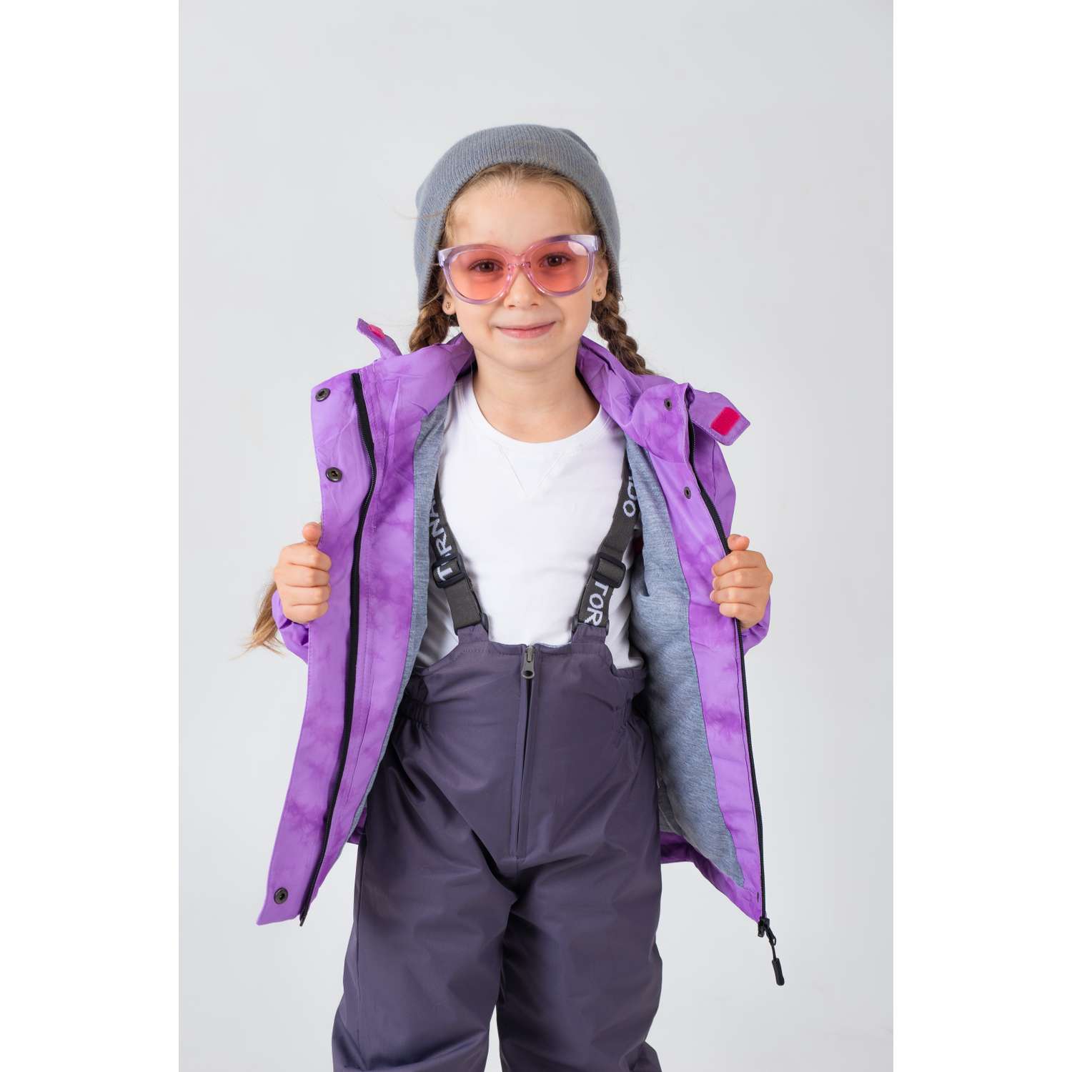 Куртка и полукомбинезон RuStyle Комплект туман фиолет - фото 18