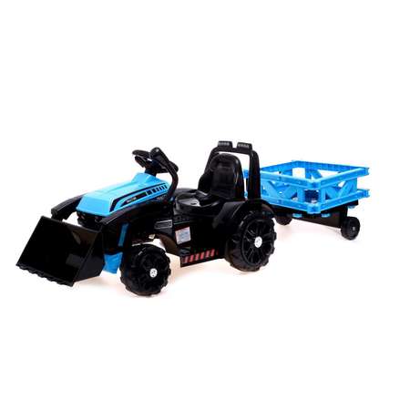 Электромобиль Sima-Land «Трактор» с прицепом цвет синий