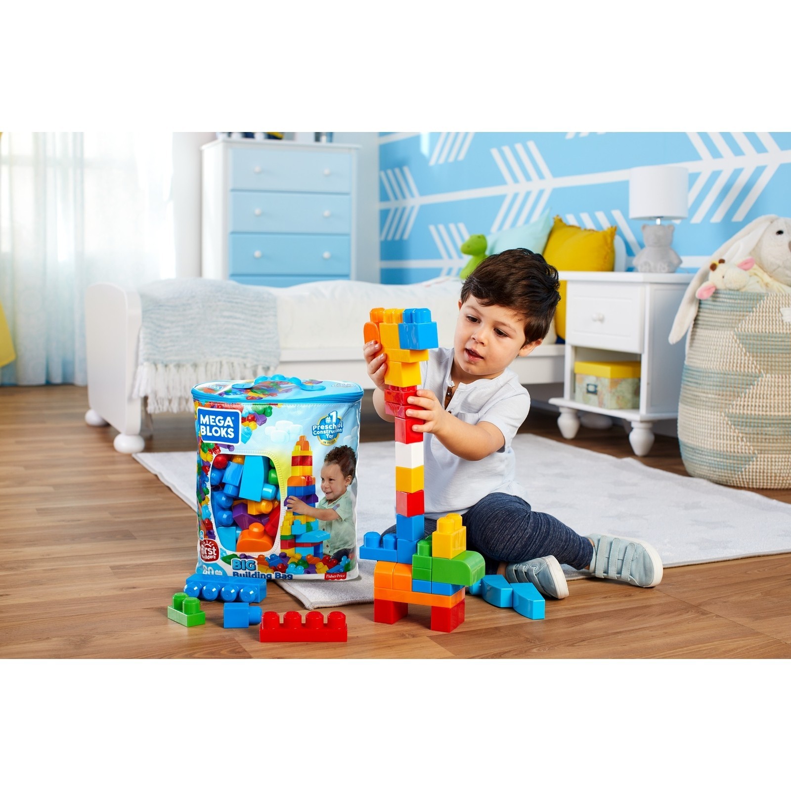 Конструктор Mega Bloks First Builders 80деталей DCH63 - фото 13