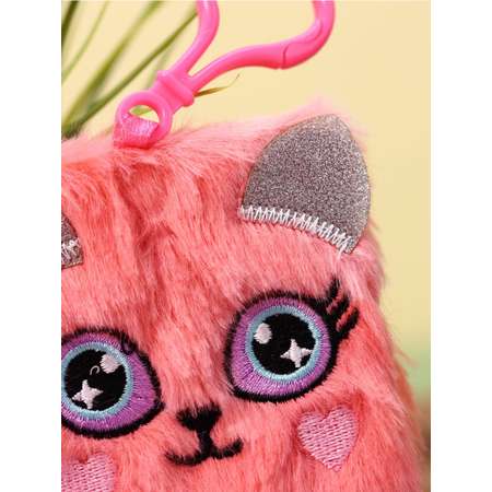 Блокнот плюшевый iLikeGift Cat eyes pink