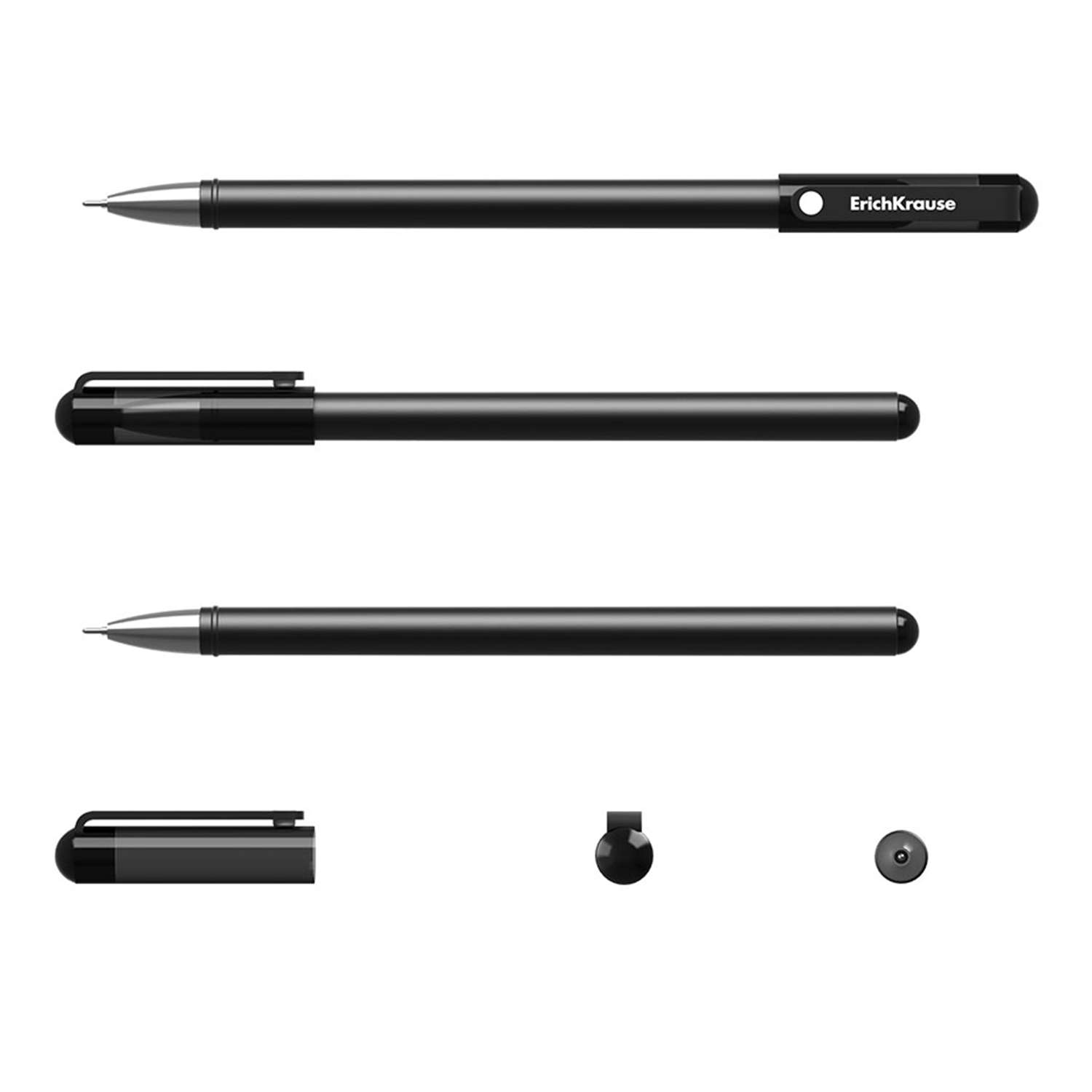 Ручка гелевая ErichKrause G-Soft цвет чернил черный в пакете 4 штуки - фото 2