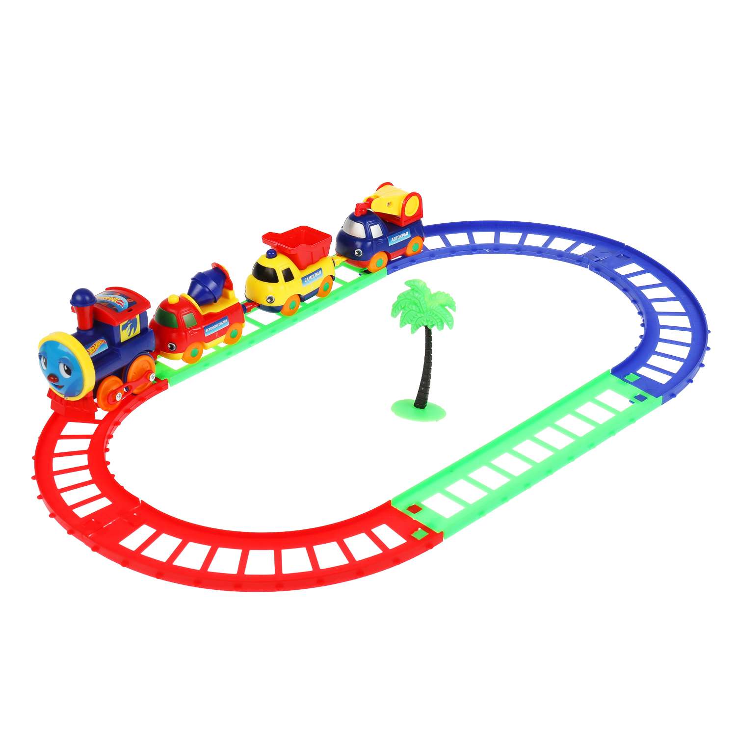 Железная дорога Играем вместе Мультяшная Hot Wheels длина пути 130 см 316192 316192 - фото 1