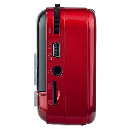 Радиоприемник Perfeo цифровой ASPEN FM 87.5-108МГц MP3 питание USB или 18650 красный i20RED