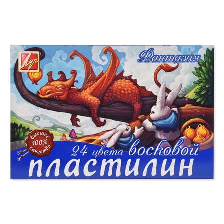 Пластилин Луч восковой 24 цв. в ассортименте