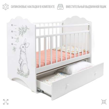 Детская кроватка Sweet Baby, поперечный маятник (белый)