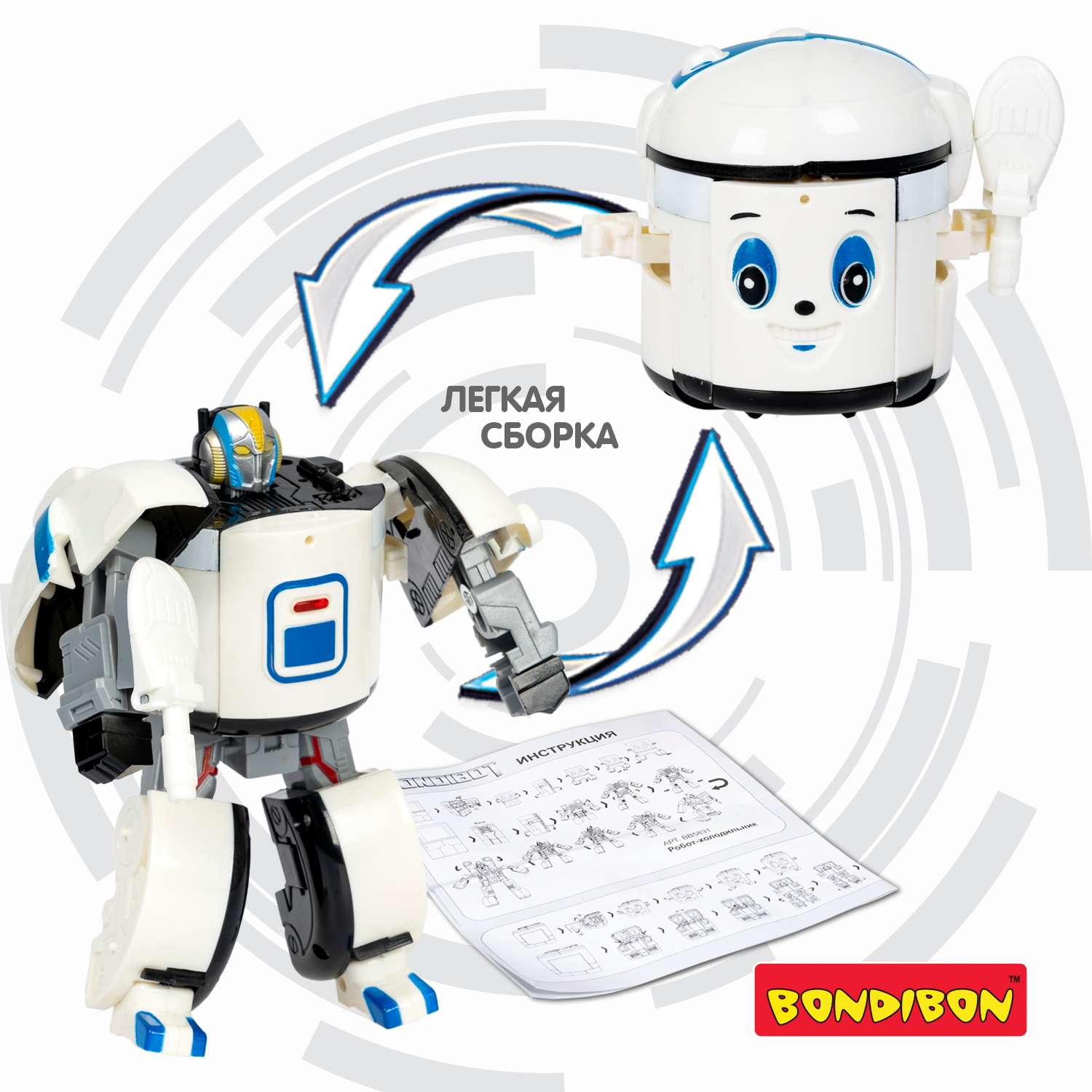 Трансформер BONDIBON BONDIBOT 2в1 робот- мультиварка белого цвета - фото 6