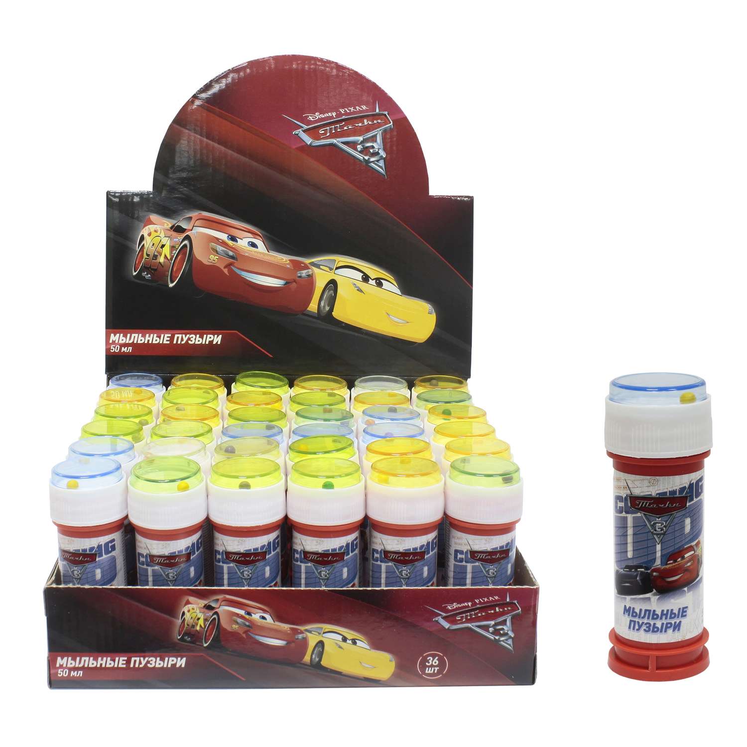 Мыльные пузыри 1TOY Тачки в ассортименте - фото 1