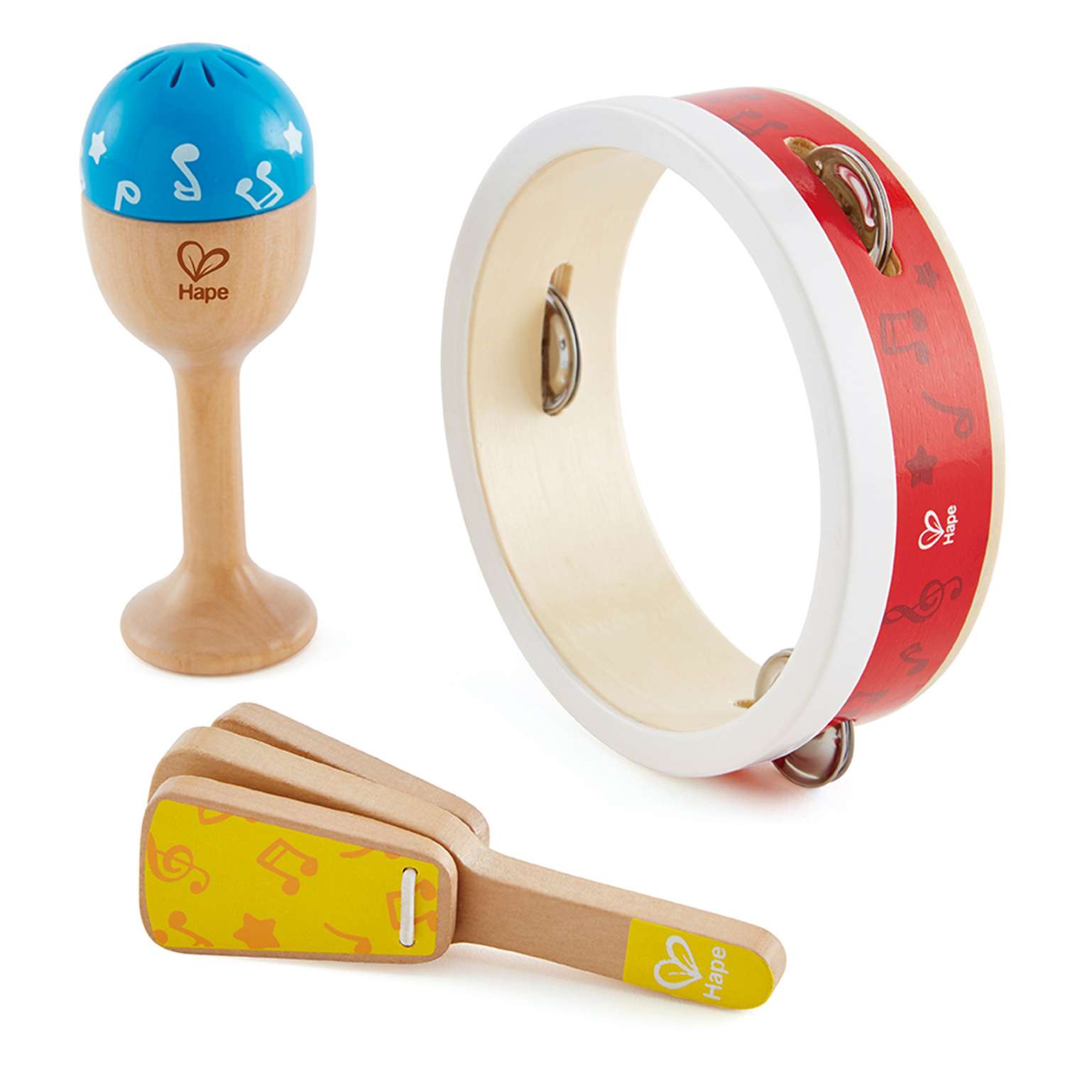 Музыкальная игрушка HAPE Детский набор перкуссионных инструментов E0615_HP - фото 1