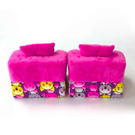 Набор мебели для кукол Belon familia Принт хор котят фиолетовый 2 кресла с подушками