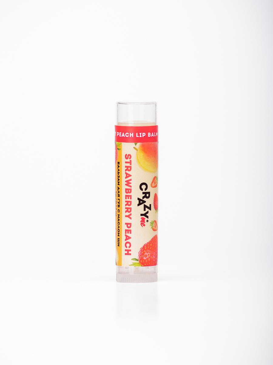 Бальзам для губ CRAZYme Strawberry Peach Lip Balm - фото 3