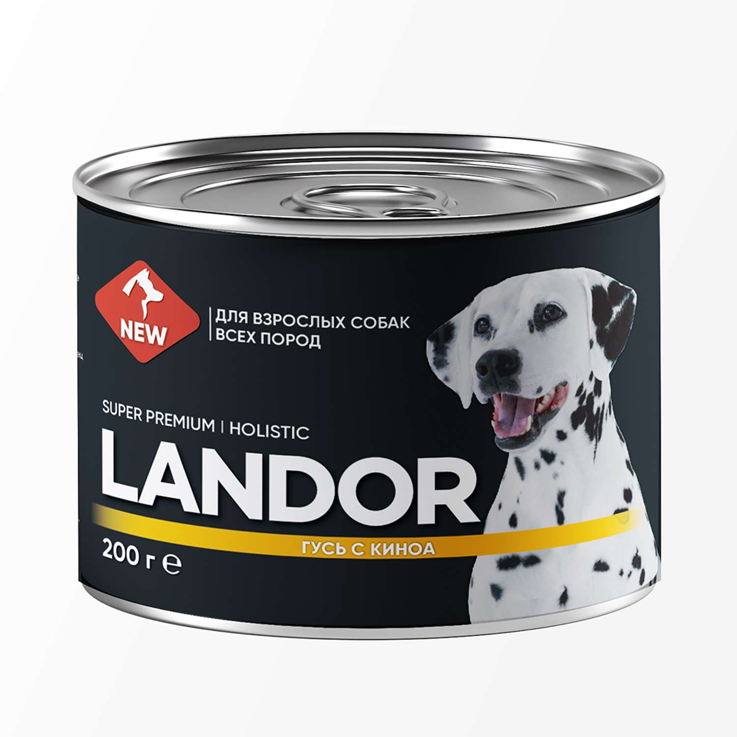 Корм для собак Landor 0.2кг всех пород гусь с киноа ж/б - фото 1