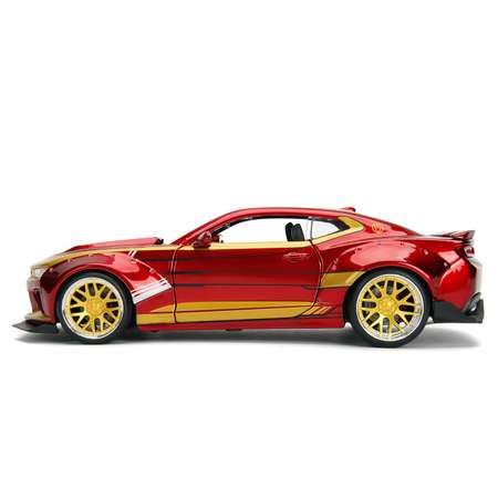 Машина Jada 1:24 Голливудские тачки Chevy Camaro SS 2016+фигурка Железного человека 99724