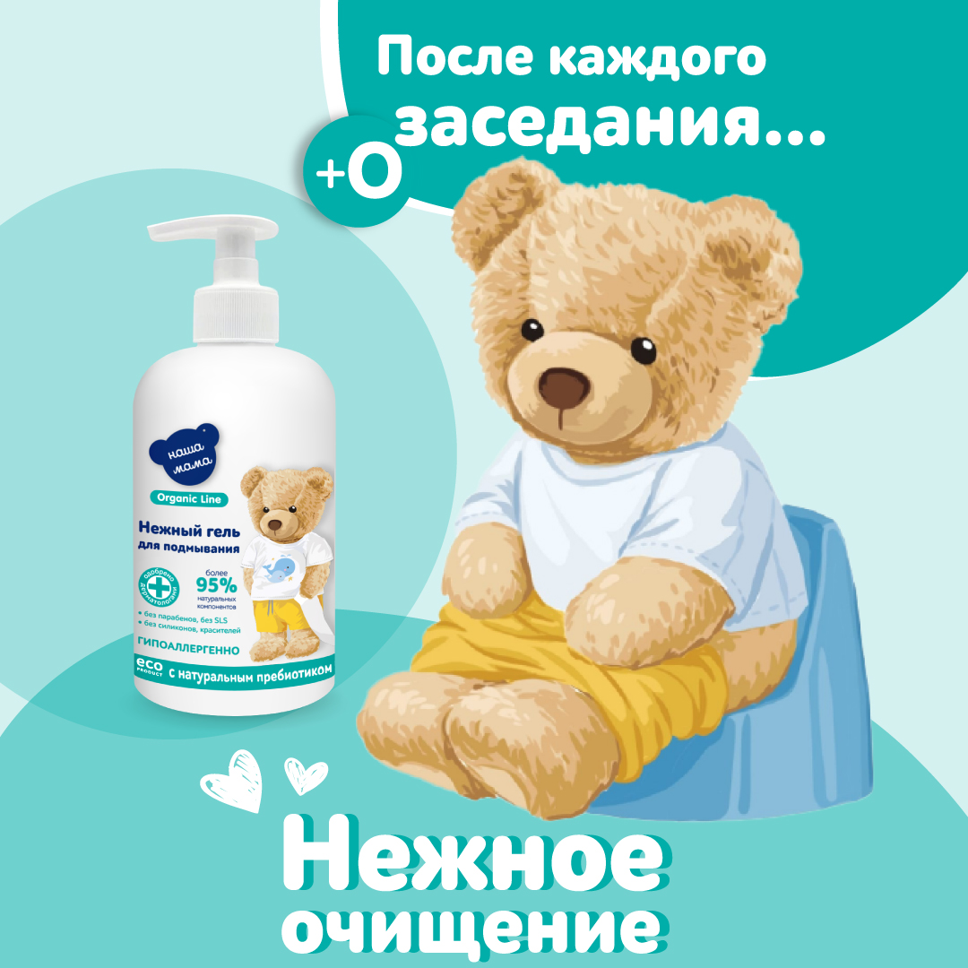 Гель для подмывания Наша Мама Organic Line 500 мл с натуральным пребиотиком - фото 4