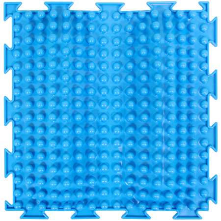 Массажный детский коврик пазл Ортодон развивающий игровой Волна жёсткий голубой 1 пазл