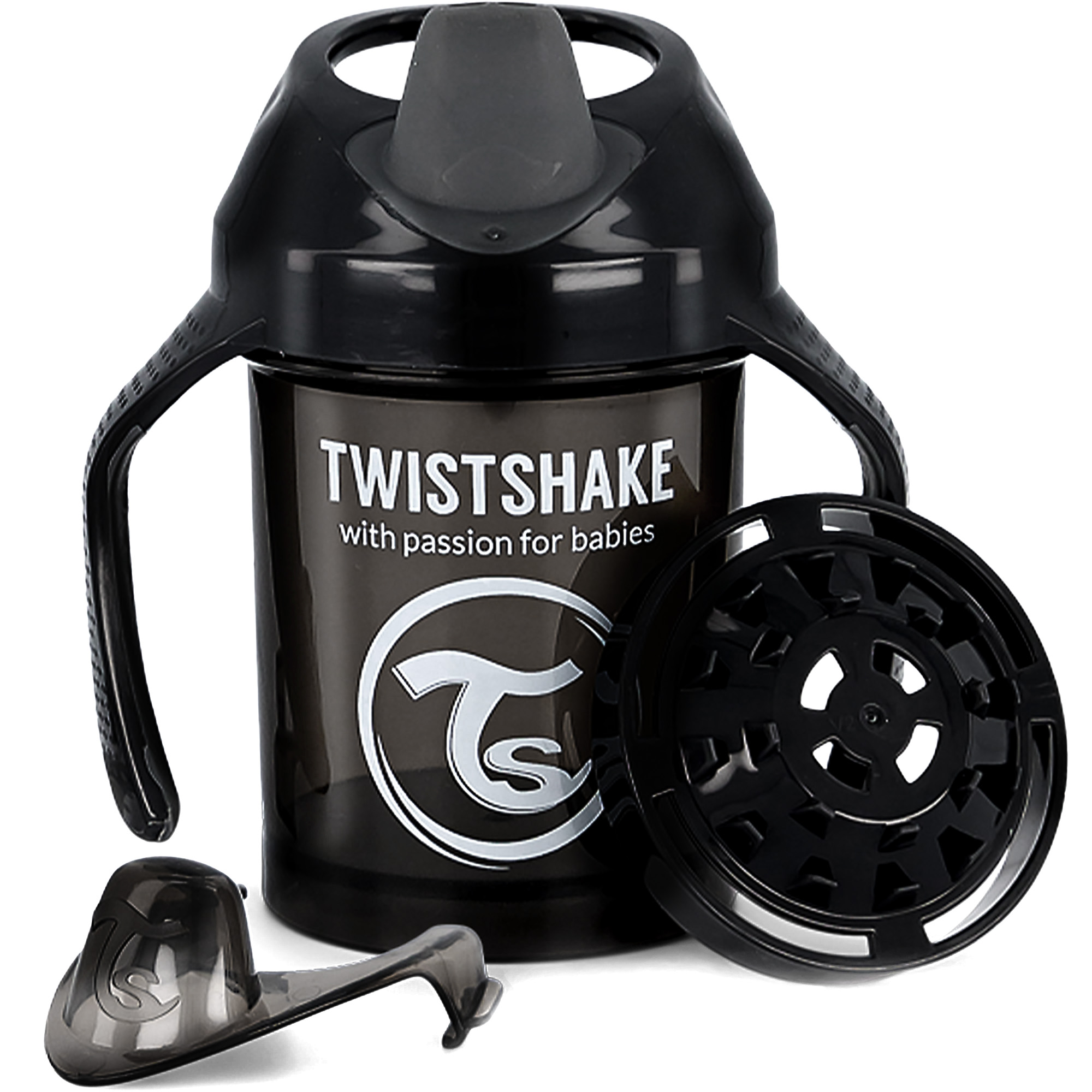 Поильник Twistshake Mini Cup, чёрный, 230 мл