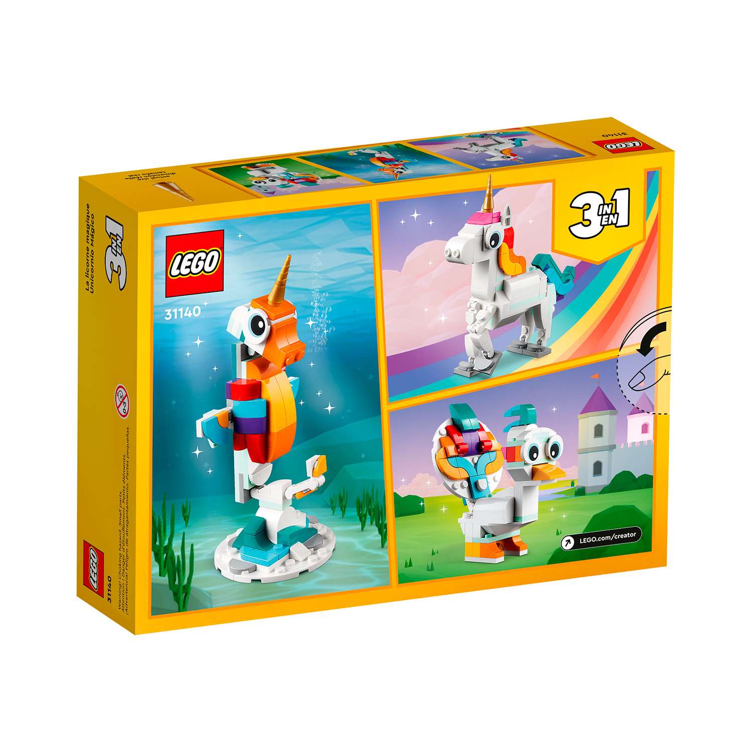 Конструктор детский LEGO Creator 3-in-1 Волшебный единорог 31140 - фото 9