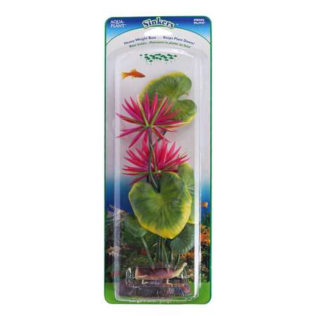 Растение PennPlax Red Water Lily с грузом 27см Красно-Зеленое P2LH