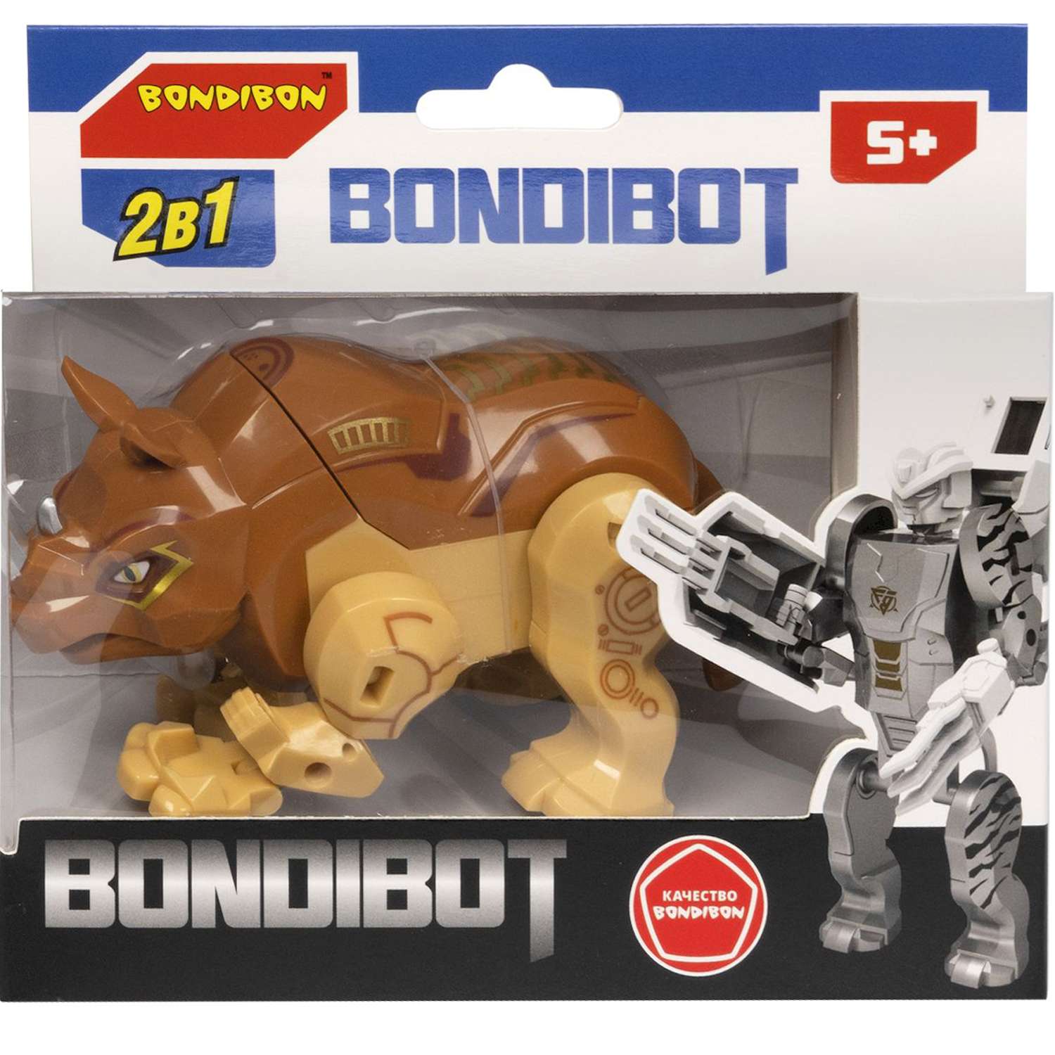 Трансформер Bondibon Bondibot Робот-носорог 2в1 ВВ5674 - фото 6