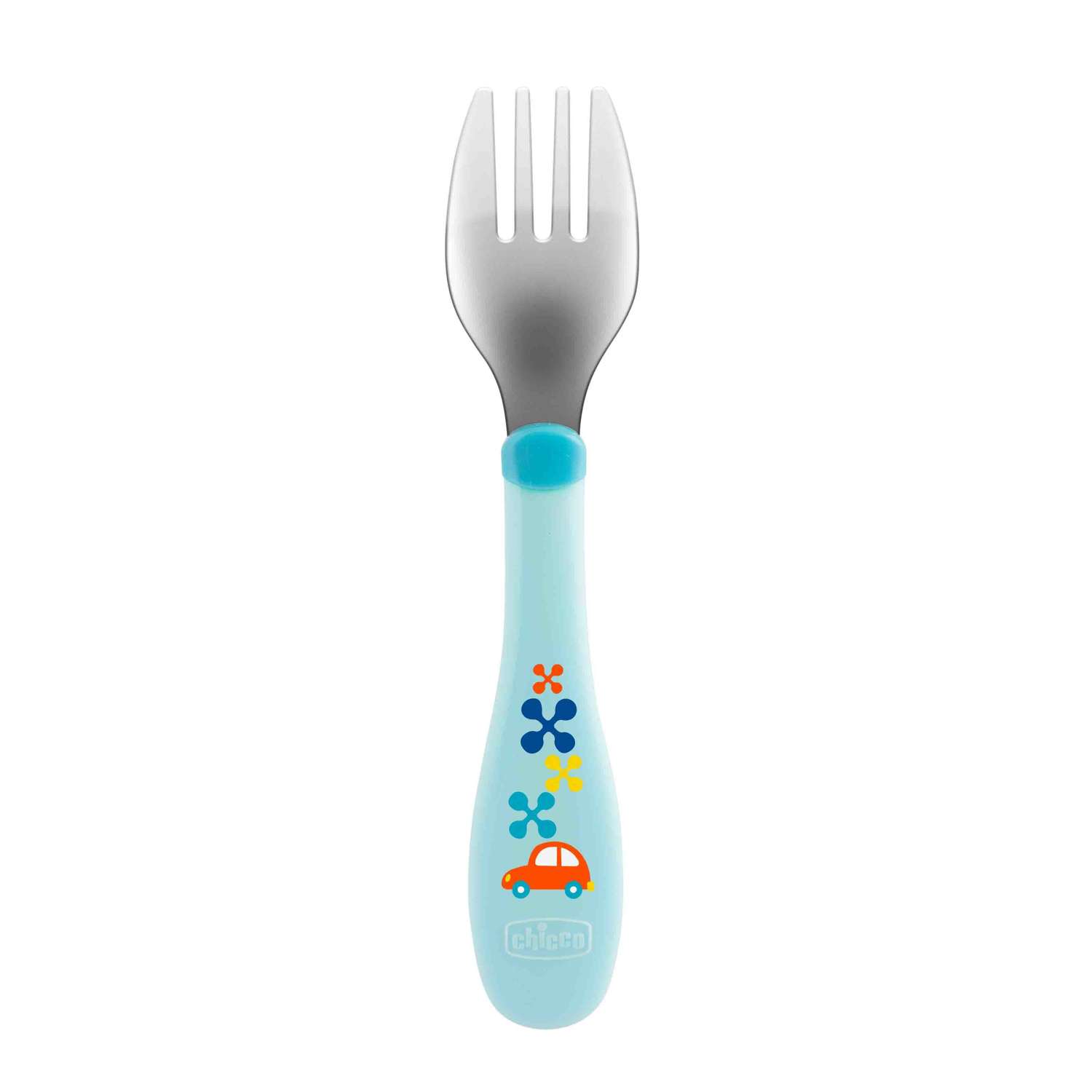 Набор приборов Chicco Metal Cutlery ложка+вилка с 18месяцев Голубой - фото 4