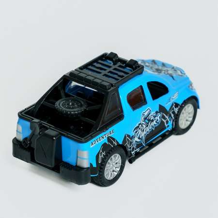 Машинка AUTOGRAND Pickup синяя детская металлическая с инерционным механизмом развивающая крутая 12 см