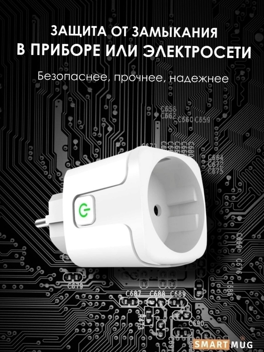 Умная беспроводная розетка SmartRules WiFi розетка 20А купить по цене 1192  ₽ в интернет-магазине Детский мир