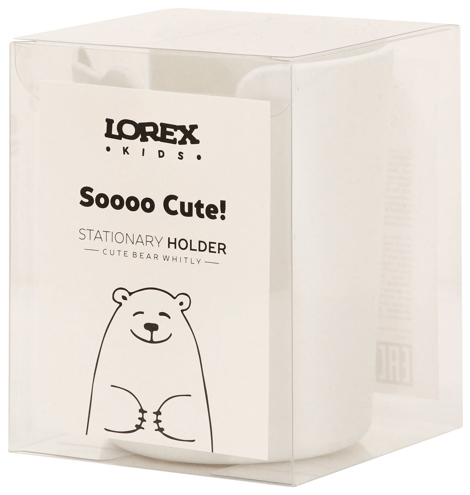 Стакан для канцелярии LOREX KIDS Cute Bear держатель телефона белый - фото 5