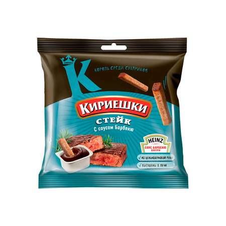 Сухарики KDV со вкусом стейка и соусом барбекю 85 г 8 шт