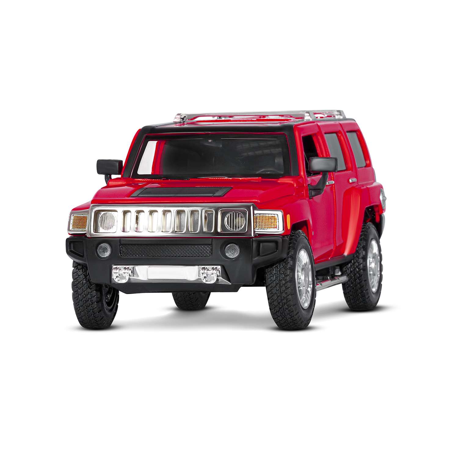Машинка металлическая АВТОпанорама игрушка детская Hummer H3 1:24 красный JB1200221 - фото 10