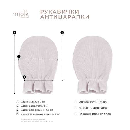 Рукавички-антицарапки 3 пары Mjolk