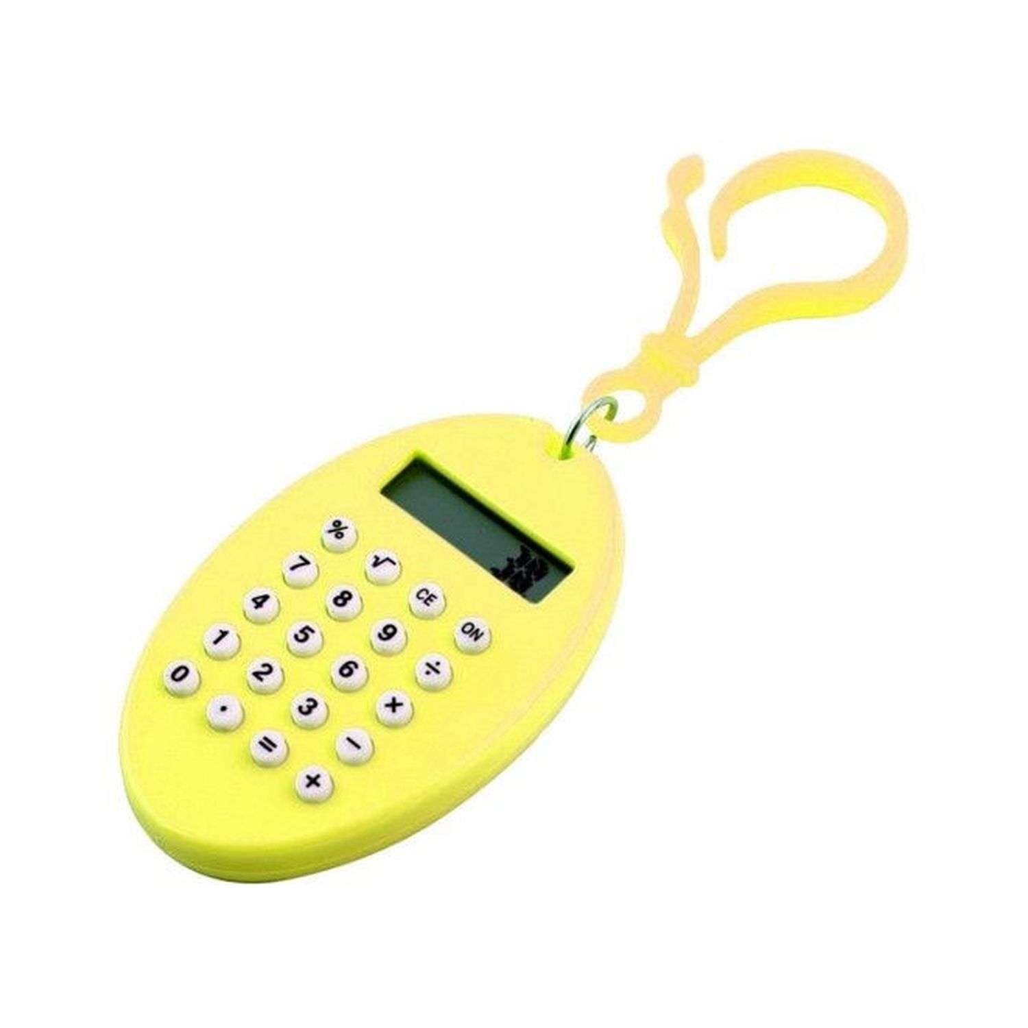 Брелок-калькулятор Uniglodis Овал желтый - фото 1
