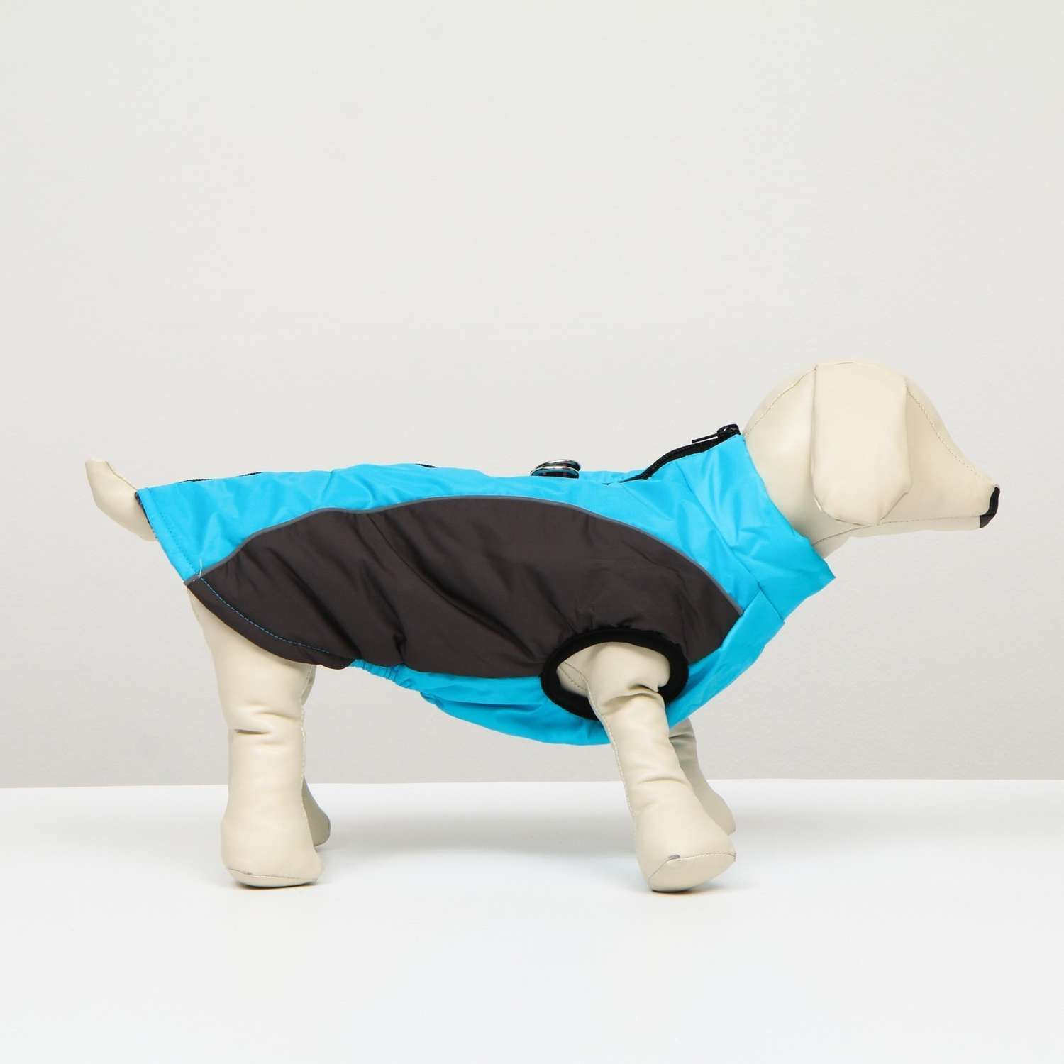 Куртка для собак Sima-Land со светоотражающими полосами сине-голубая - фото 3