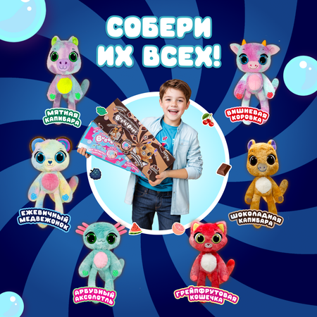 Игрушка мягкая BubblePops Ежевичный медвежонок 23см 2402005/8