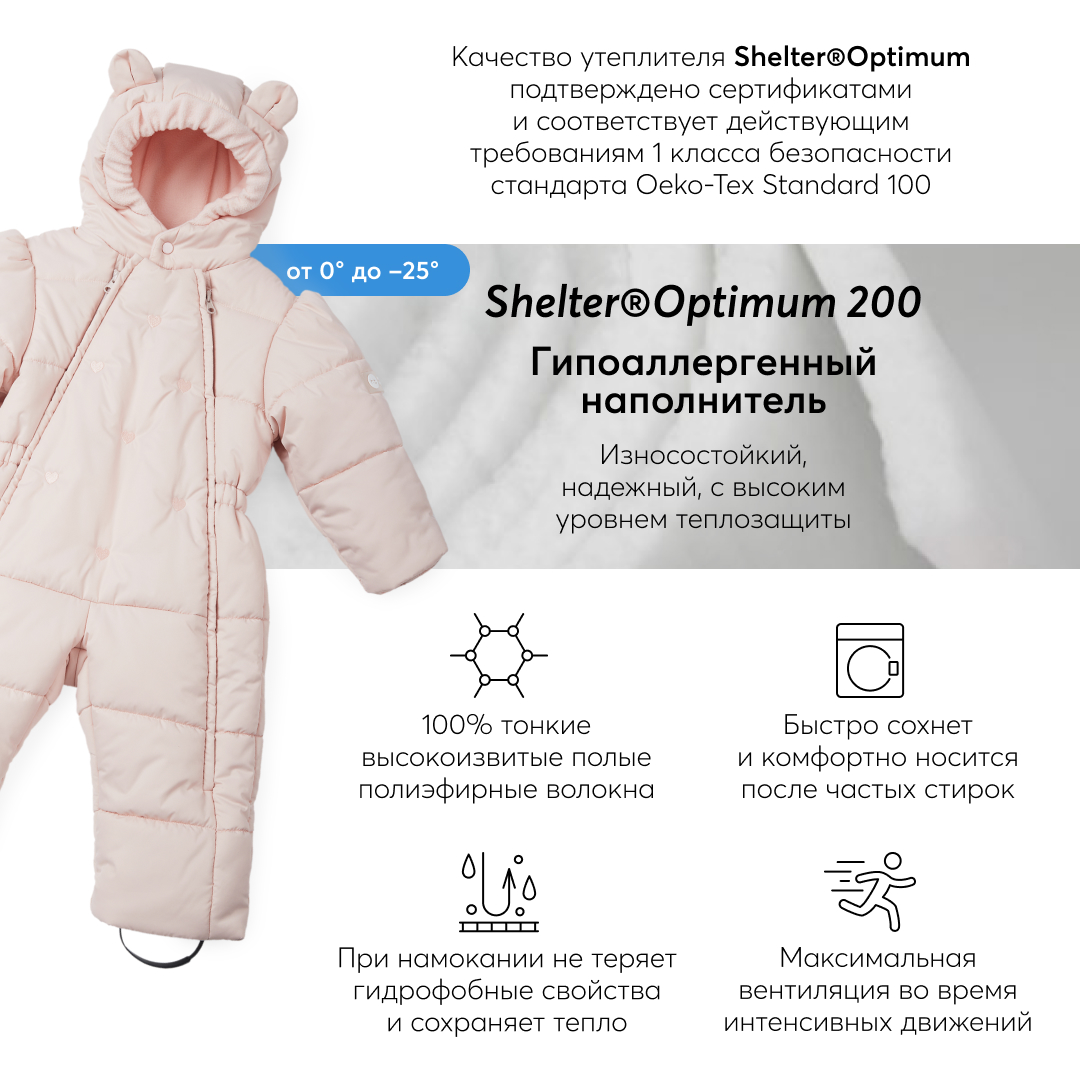 Комбинезон Happy Baby 89045-light pink - фото 3