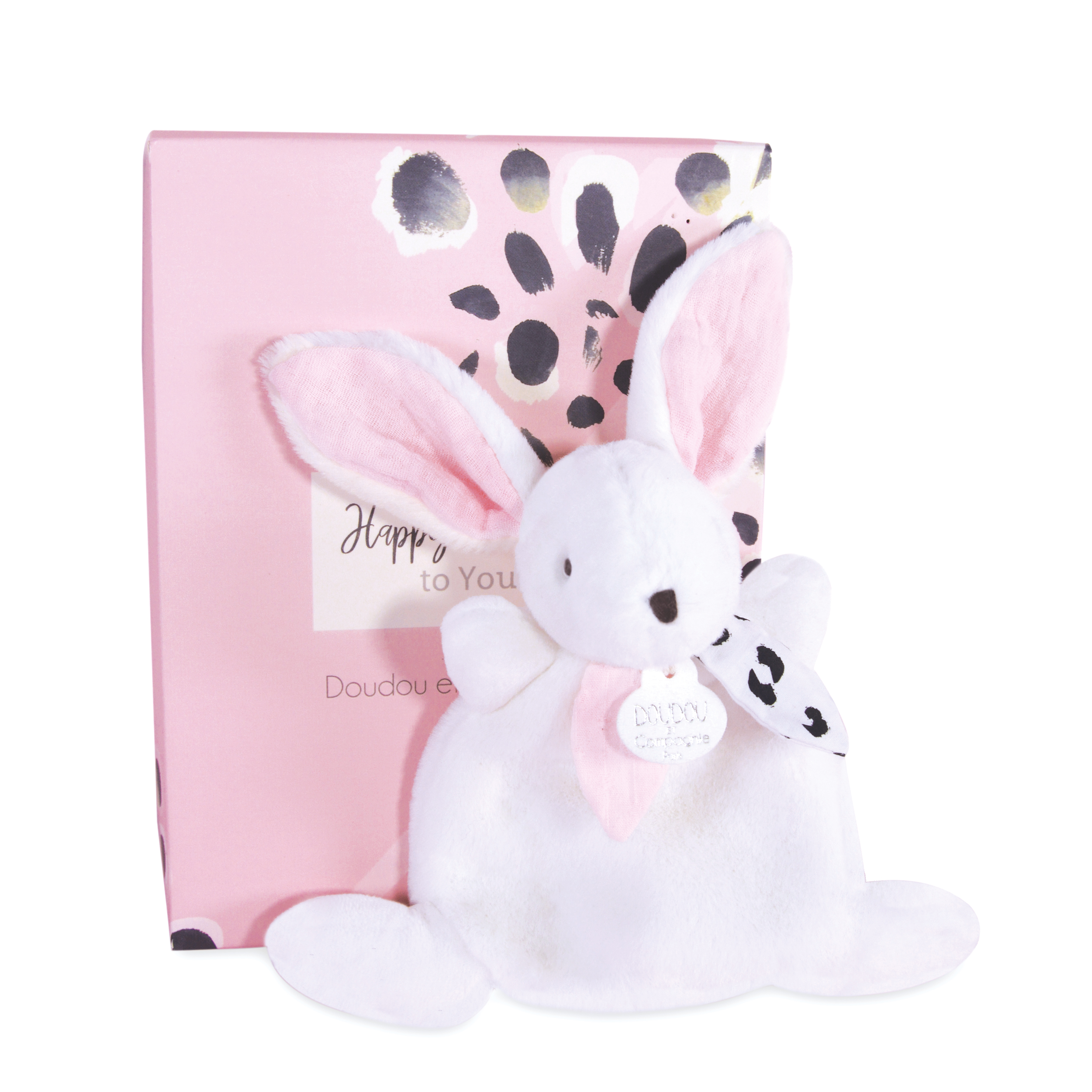 Комфортер Doudou et compagnie  кролик розовый Happy Blush 17 cm - фото 2