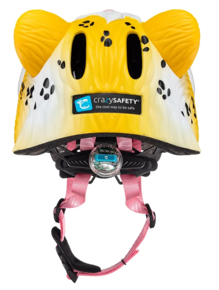 Шлем защитный Crazy Safety Yellow Leopard с механизмом регулировки размера 49-55 см - фото 2