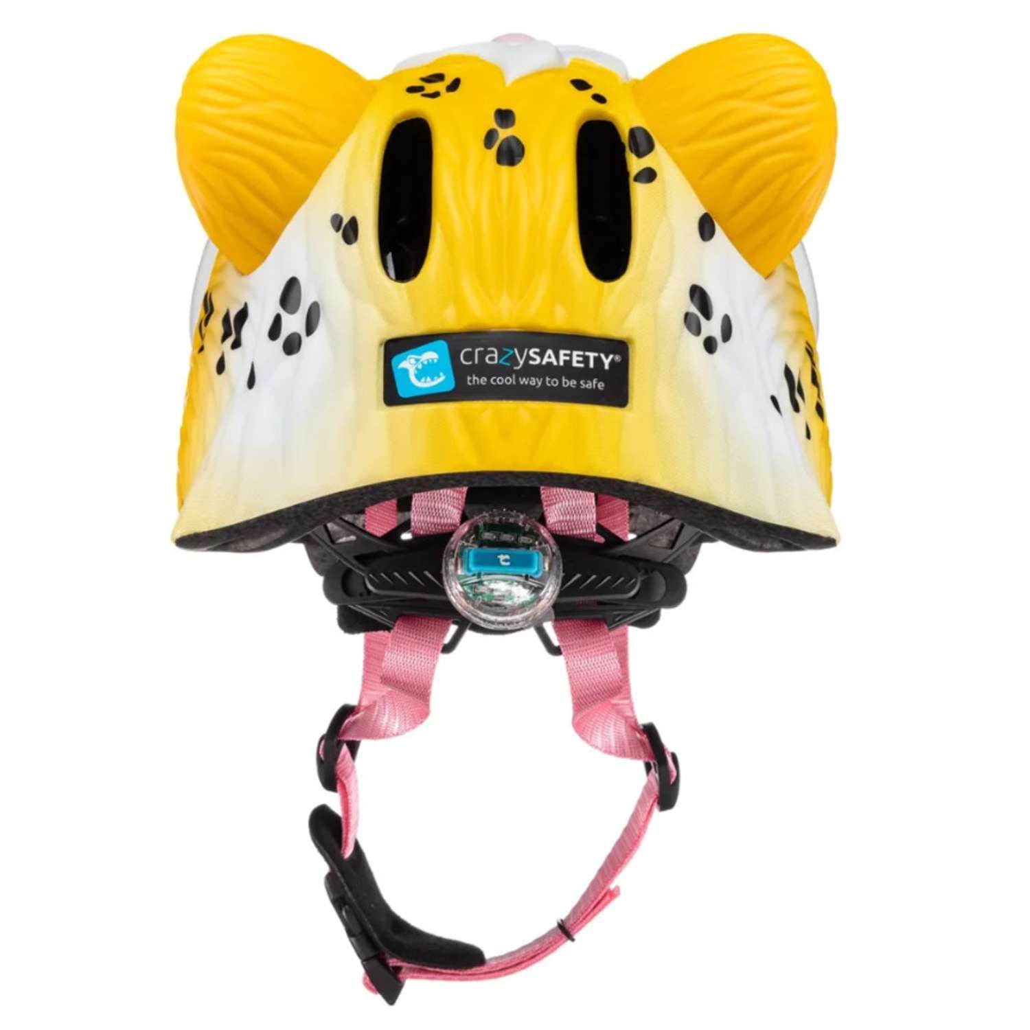 Шлем защитный Crazy Safety Yellow Leopard с механизмом регулировки размера 49-55 см - фото 2