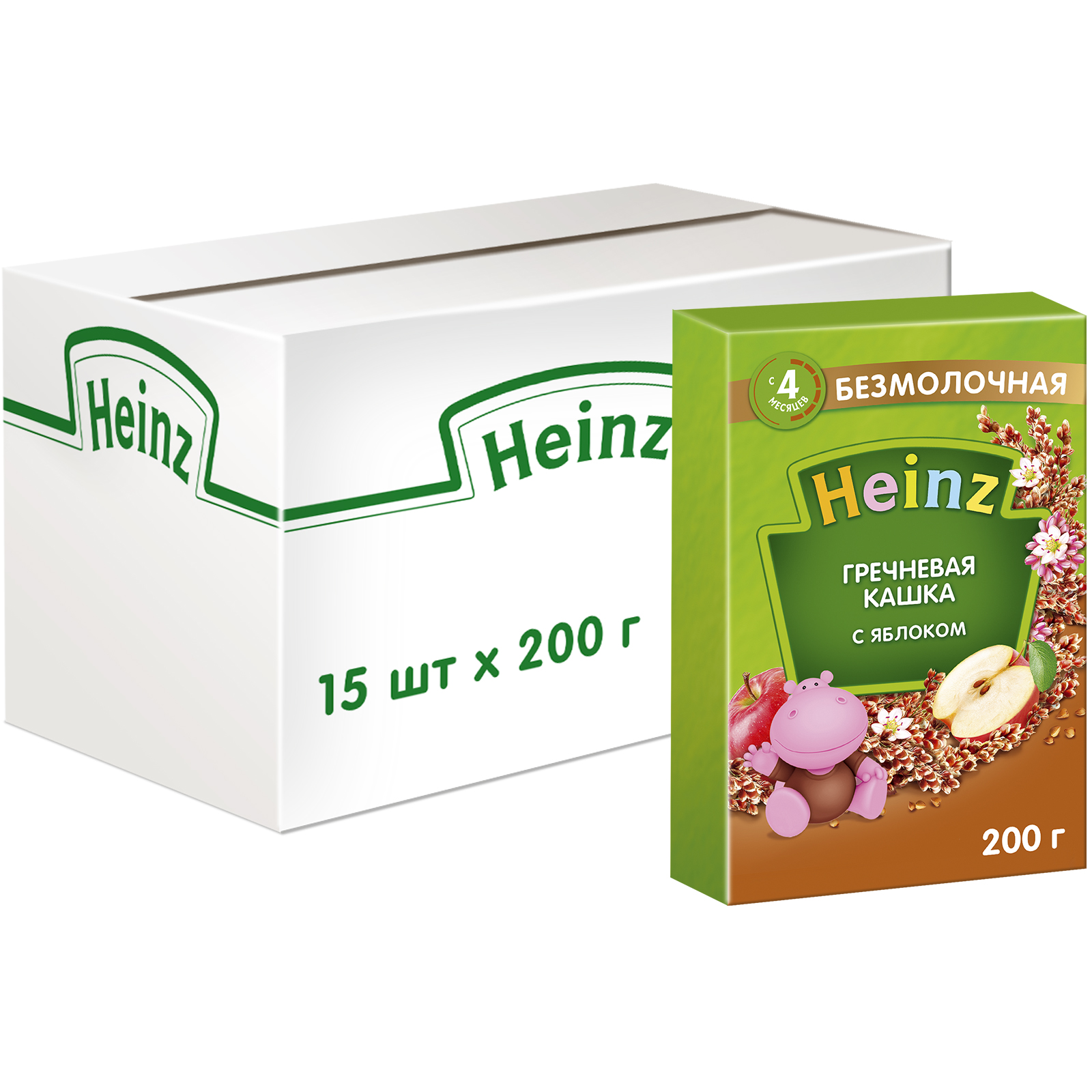 Каша Heinz безмолочная гречка-яблоко 200г с 4месяцев - фото 6