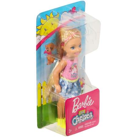 Кукла Barbie Челси Блондинка в топе с единорогом FRL80