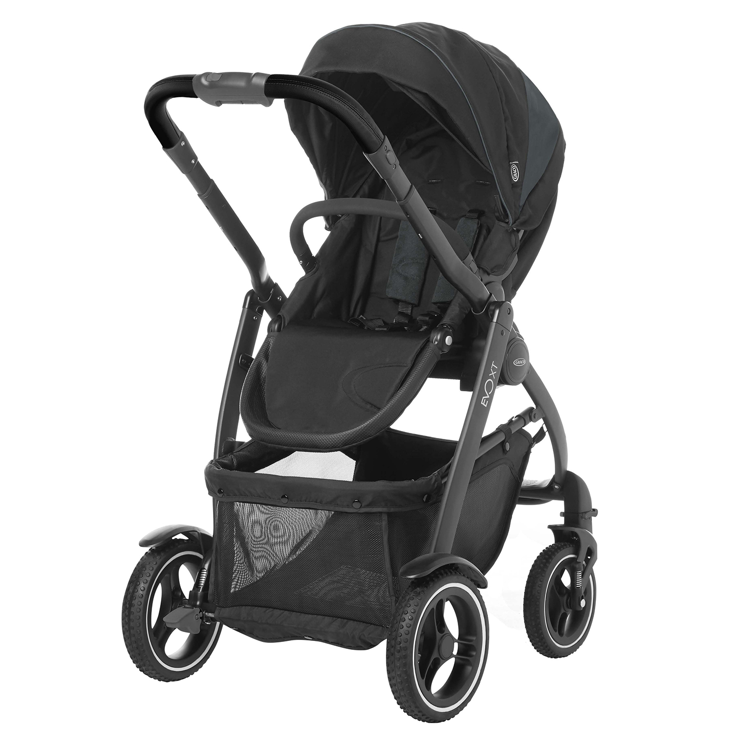 Коляска прогулочная Graco Evo XT Black Grey - фото 2