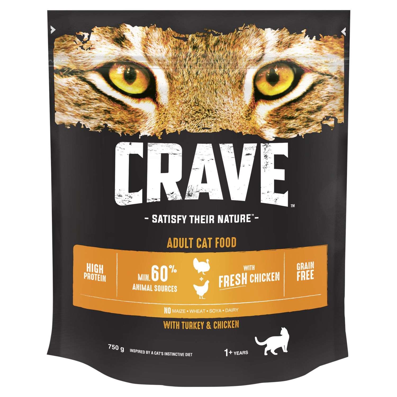 Корм для кошек Crave курица-индейка 750г - фото 1