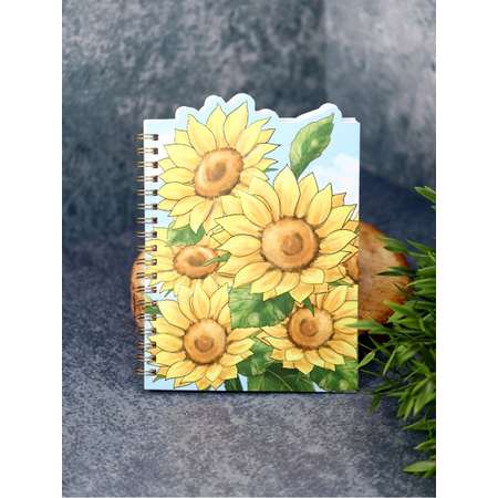 Блокнот на спирали iLikeGift Lawn of sunflowers 60 листов