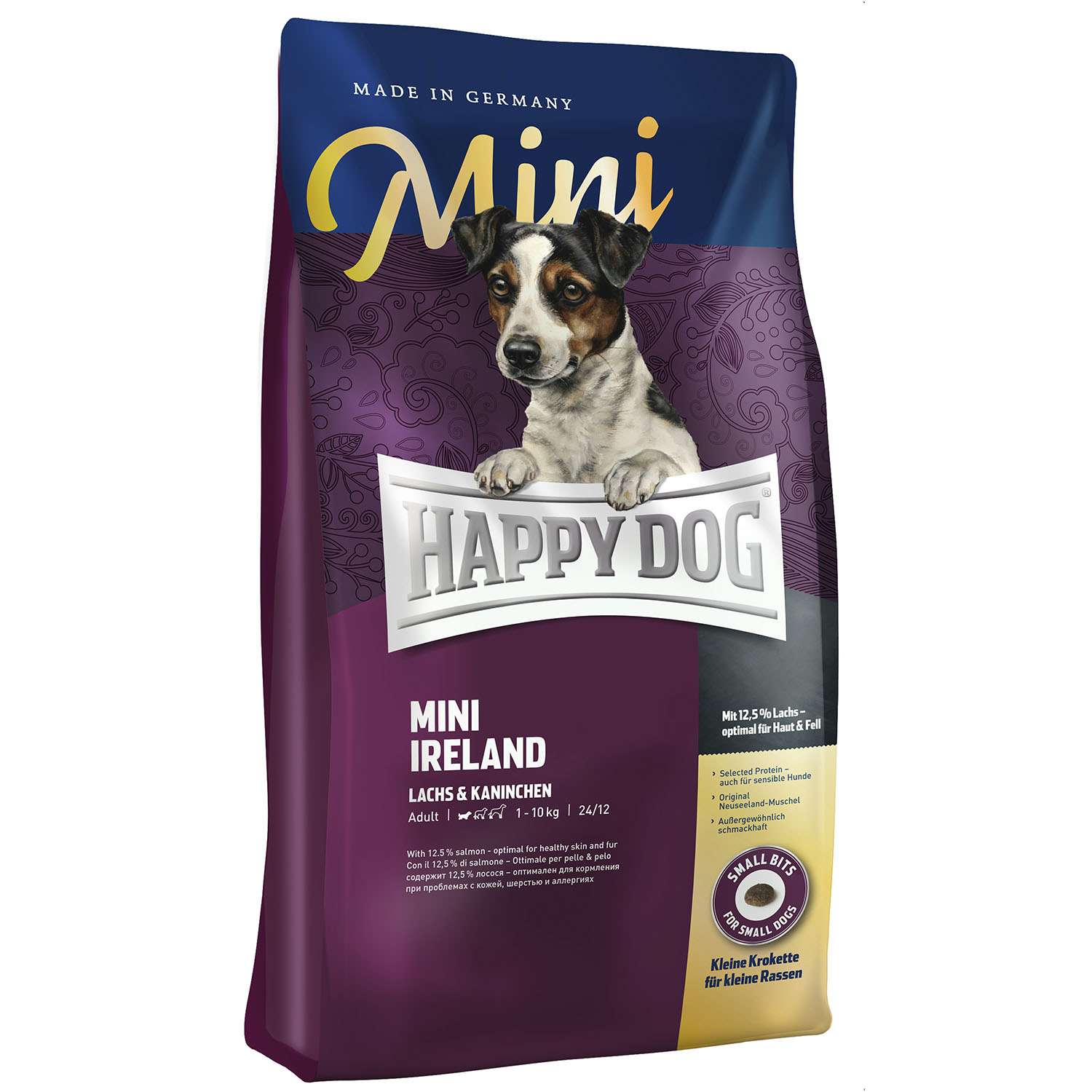 Корм для собак Happy Dog Supreme Mini Ирландия лосось-кролик 1кг - фото 1