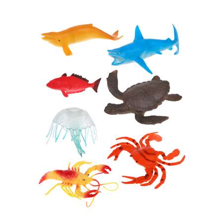 Фигурки животных Морских Наша Игрушка набор игровой для развития и познания 11 шт