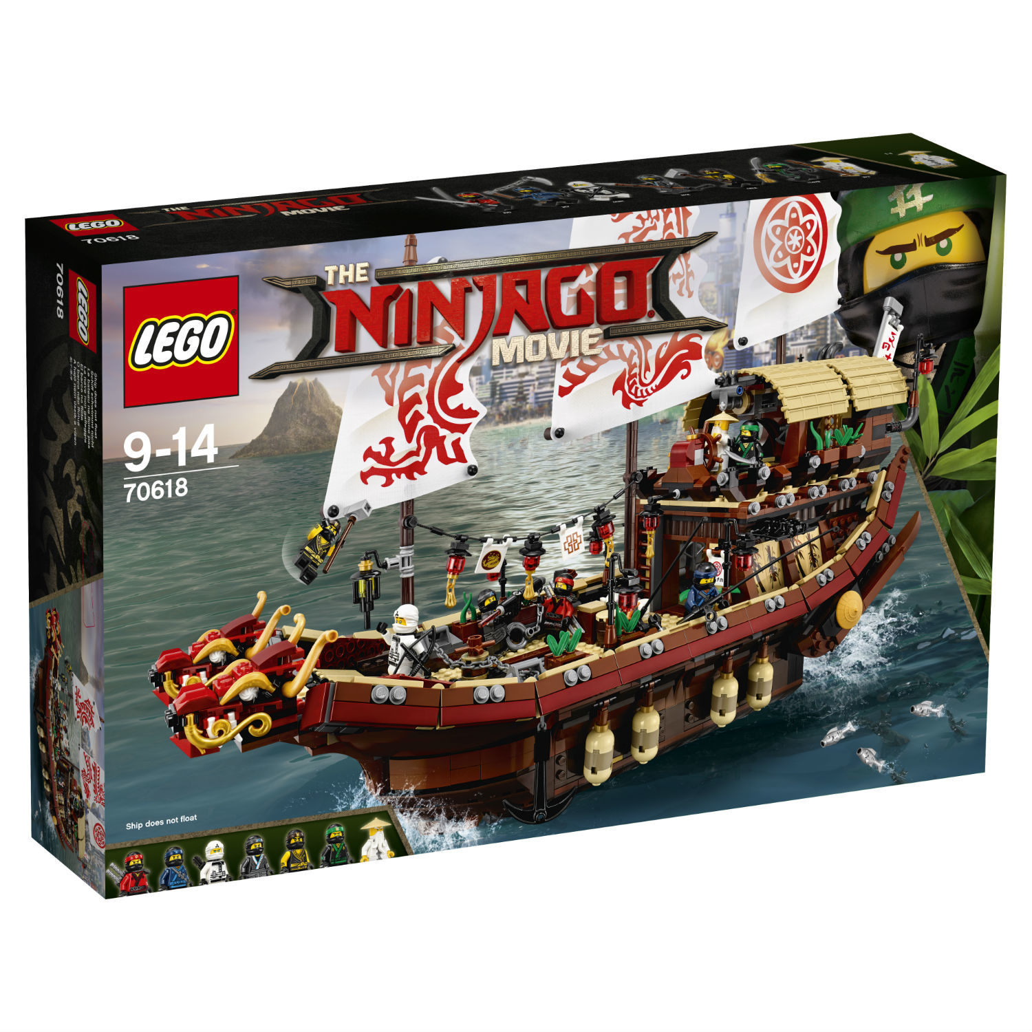 Конструктор LEGO Ninjago Летающий корабль Мастера Ву (70618) купить по цене  12999 ₽ в интернет-магазине Детский мир