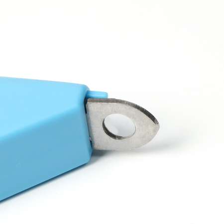 Когтерез-гильотина Пижон с нескользящей ручкой корпус пластик отверстие 9 мм голубой с серым