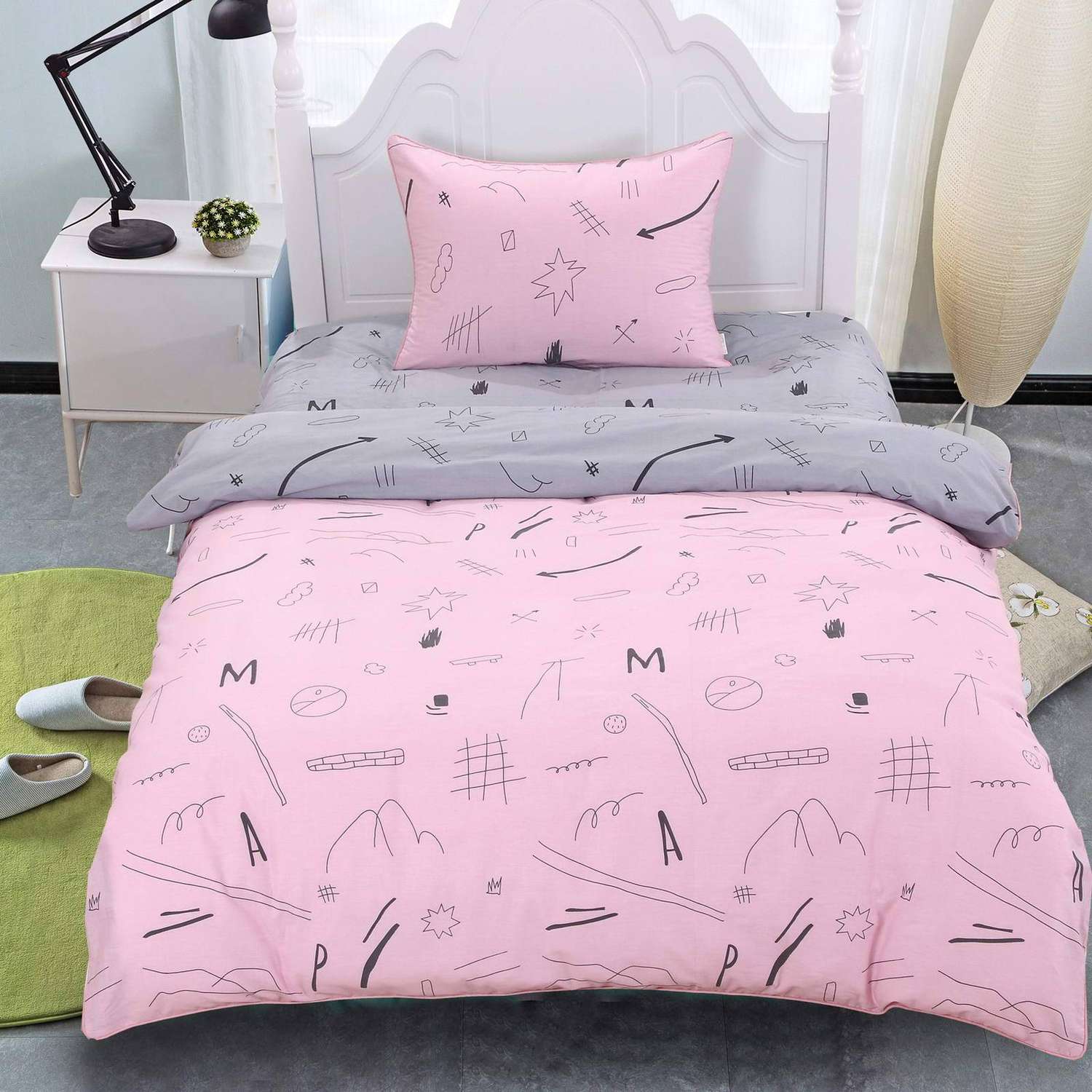 Комплект постельного белья Sofi de Marko 1.5 спальный Рейна розовая - фото 2