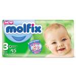 Подгузники Molfix 3D Мidi №3 4-9 кг 45 шт